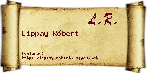 Lippay Róbert névjegykártya